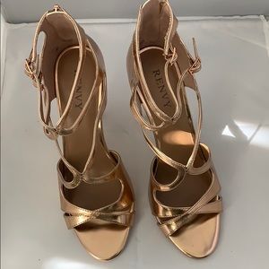 RENVY rose gold women’s sandals
